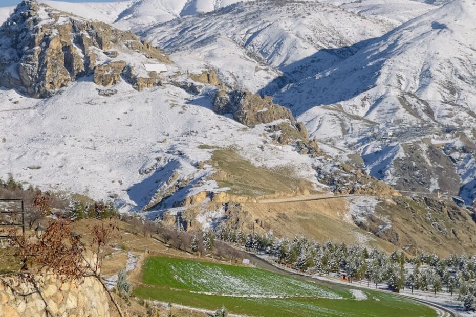 snowy mountain landscape in elazig turkiye