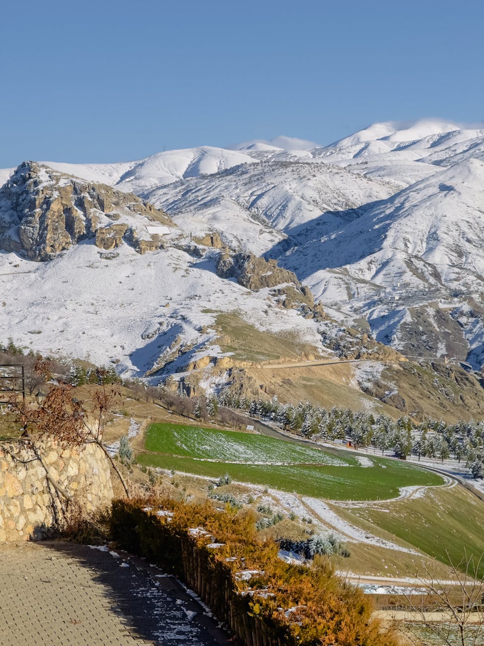 snowy mountain landscape in elazig turkiye